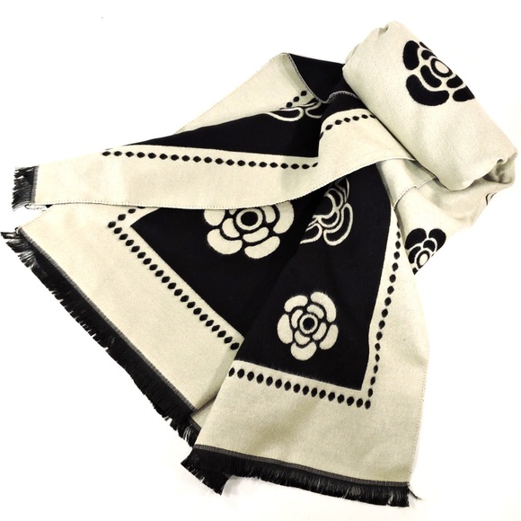 UNBRENDED Accessories - 100%  BLACK & BEIGE CASHMERE WOMENS FASHION COMFORT WRAP 24"X72"